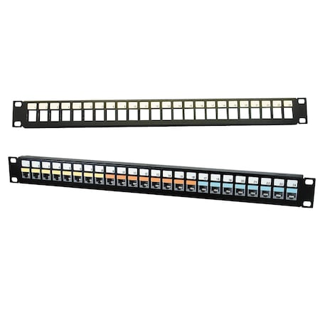 Hubbell Premise Wiring 48-PORT PATCH PANEL UNLOADED, USE W/XCELERATOR JACKS & SNAP UDX48E1U